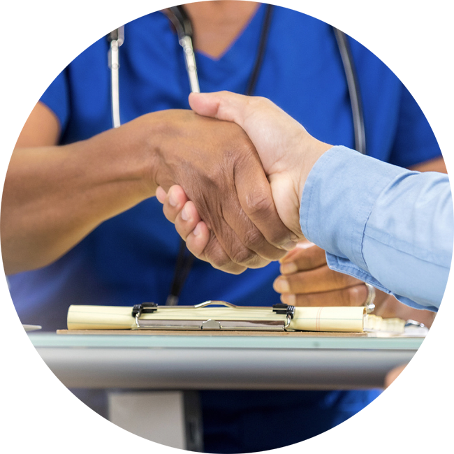 Healthcare Partnership shaking hands